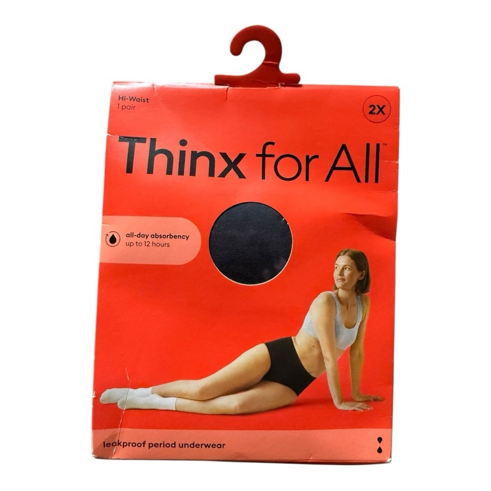 Thinx Black High-Waist Briefs- Size 2X